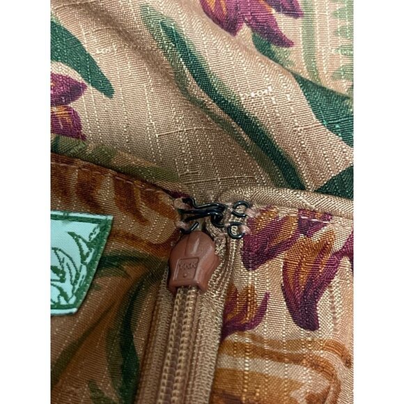 Tommy Bahama Women's Silk Tropical Floral Brown Short Skirt Cruise Beach Size 8 - Picture 8 of 8